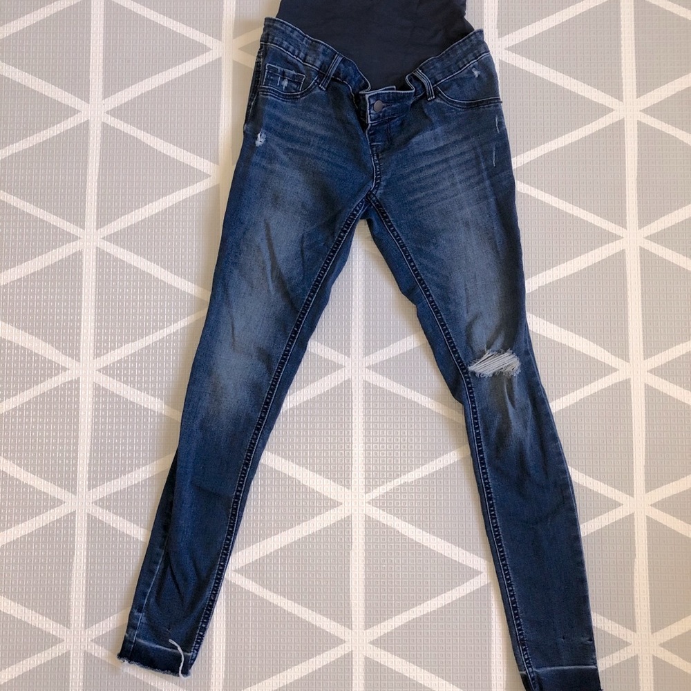 Old Navy Maternity Rockstar Destroyed Denim